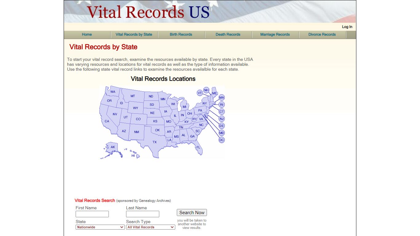 Vital Records by State - Vital Records US